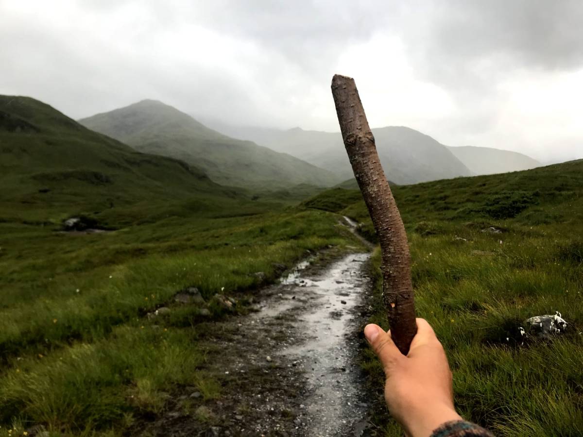 Met brandende blaren